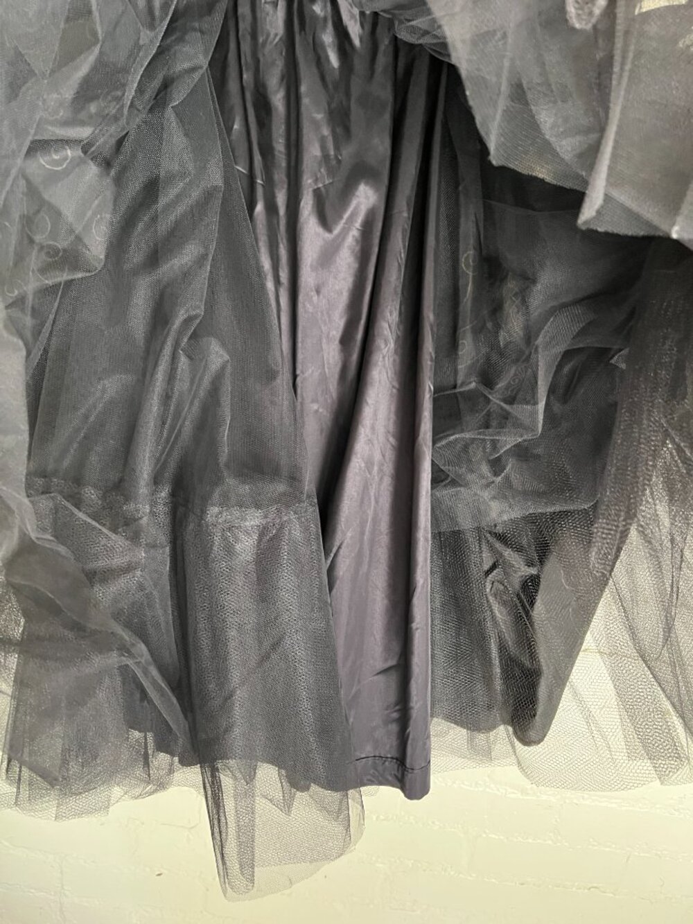 80s Zandra Rhodes Black Lace Ball Gown Handmade Excellent Condition Size 10 RARE - Picture 11 of 12